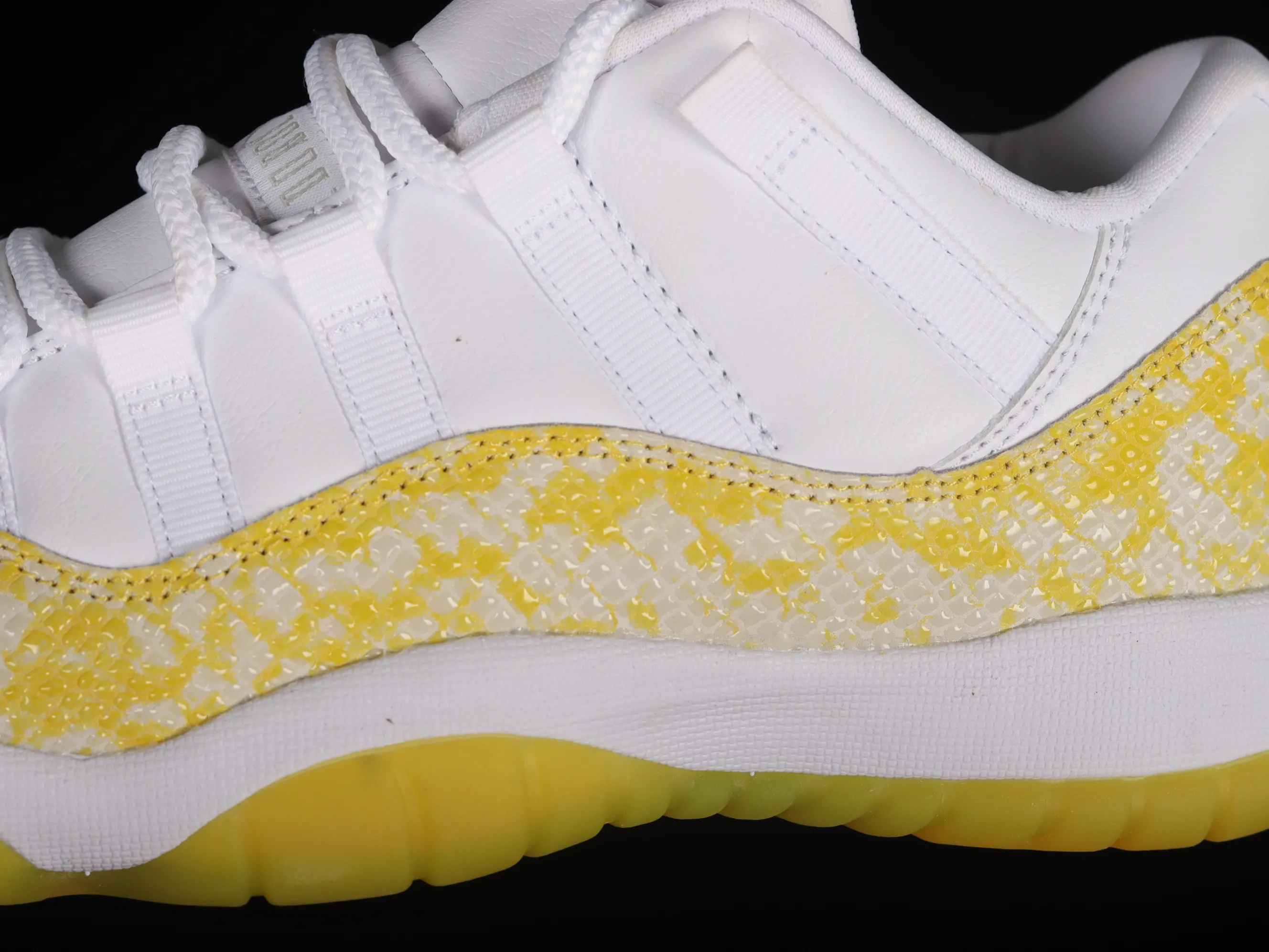 All categories Air Jordan Jordan series basketball shoes Air Jordan 11 pure original version Air Jordan AJ11 Low SE "Yellow Snakeskin" AJ11 Joe 11 yellow snake pattern genuine carbon AH7860-107